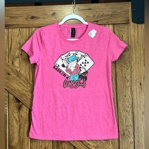Pink Graphic  Tee - Wild Card size xs